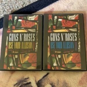 Guns N' Roses "Use Your Illusion" VHS Set - Black with Multicolor Art